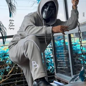 "TAKE ACTION SERIES" - BLACKMAC'S GRAY HOODIES & BAGGY SET.